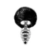 Alive Plug Anal Queue De Lapin Fluffy Twist L Noir