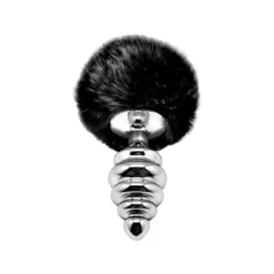 Alive Plug Anal Queue De Lapin Fluffy Twist L Noir