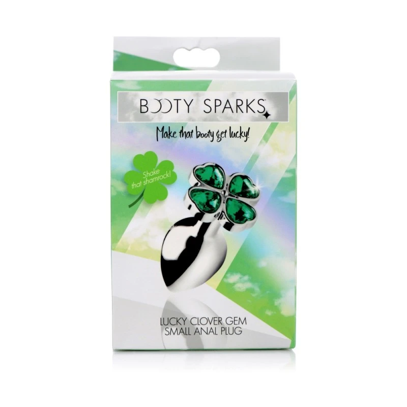 Booty Sparks Plug Anal Métal Bijou Lucky Clover Small 4 Booty Sparks Plug Anal Métal Bijou Lucky Clover Small – Image 4