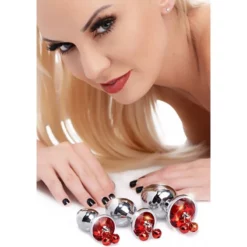 Booty Sparks Pack De 3 Plugs Anal Bijou Avec Clochettes Rouges -SexToys Soldes 2023 booty sparks pack 3 bijou anal rouge clochettes 3