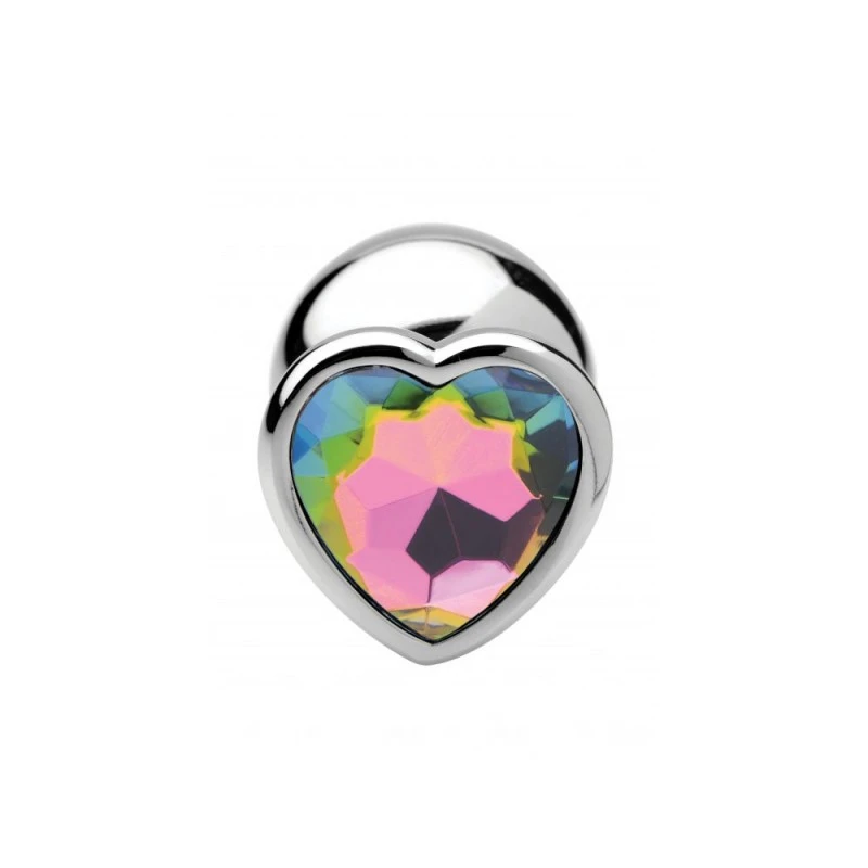 Booty Sparks Plug Anal Métal Bijou Rainbow Prism Heart Large 2 Booty Sparks Plug Anal Métal Bijou Rainbow Prism Heart Large – Image 2