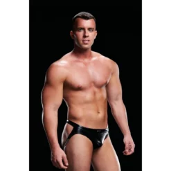 Envy Jockstrap Taille Basse Wetlook Noir