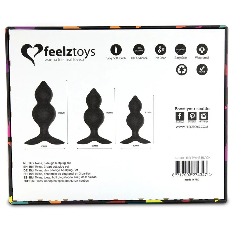 FeelzToys Kit De 3 Plugs Anal Bibi Twins 3 FeelzToys Kit De 3 Plugs Anal Bibi Twins – Image 3
