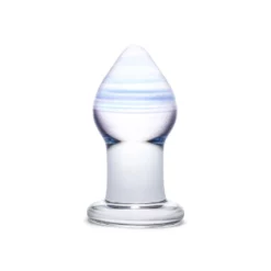 Gläs Plug Anal Transparent En Verre Amethyst Rain
