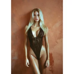 LEG AVENUE Body Dentelle Florale Laçage Noir -SexToys Soldes 2023 leg avenue body dentelle florale lacage noir 3