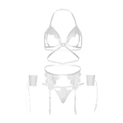 LEG AVENUE Ensemble 4 Pièces Ouvert 81653 Dentelle Blanche & Menottes -SexToys Soldes 2023 leg avenue ensemble 4 pieces 81653 dentelle blanche 5