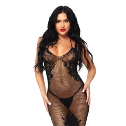 LEG AVENUE Robe Longue En Résille 86064 Avec Dentelle Noire -SexToys Soldes 2023 leg avenue robe longue 86064 resille 2