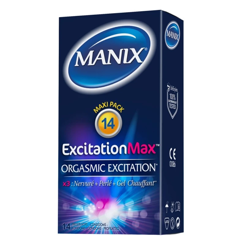 Manix Boîte De 14 Préservatifs ExcitationMax 1 Manix Boîte De 14 Préservatifs ExcitationMax