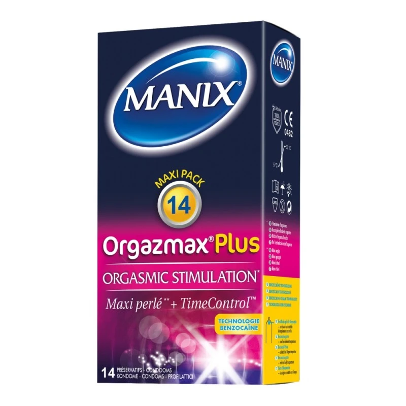 Manix Préservatifs OrgazMax Plus Boîte De 14 1 Manix Préservatifs OrgazMax Plus Boîte De 14