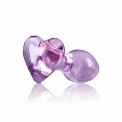 Nsnovelties Plug Anal En Verre Crystal Heart Violet