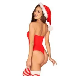 Obsessive Body Kissmas Mère Noël 3 Pièces Rouge -SexToys Soldes 2023 obsessive body kissmas mere noel 3 pieces rouge 2
