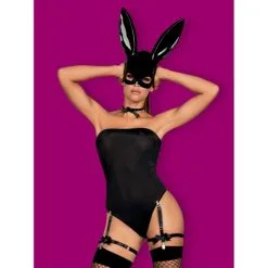 Obsessive Costume Bunny 4 Pièces Noir -SexToys Soldes 2023 obsessive costume bunny 4 pieces noir 5