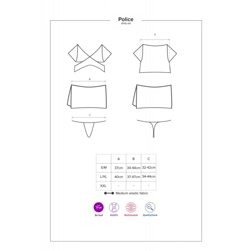 Obsessive Costume Policière 3 Pièces Noir 5 Obsessive Costume Policière 3 Pièces Noir – Image 5