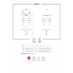 Obsessive Ensemble 3 Pièces 838-SEG-3 -SexToys Soldes 2023 obsessive ensemble 3 pieces 838 seg 3 4