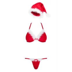 Obsessive Ensemble 3 Pièces Santastic Rouge -SexToys Soldes 2023 obsessive ensemble santastic 2