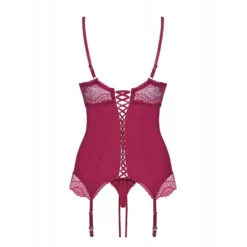 Obsessive Guêpière Rosalyne Cerise -SexToys Soldes 2023 obsessive guepiere rosalyne cerise 3