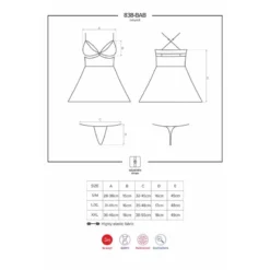 Obsessive Nuisette Babydoll 838-BAB-3 Rouge -SexToys Soldes 2023 obsessive nuisette babydoll 838 bab 3 rouge 4