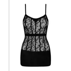 Obsessive Robe Noire Transparente D605 -SexToys Soldes 2023 obsessive robe noire transparente d605 4