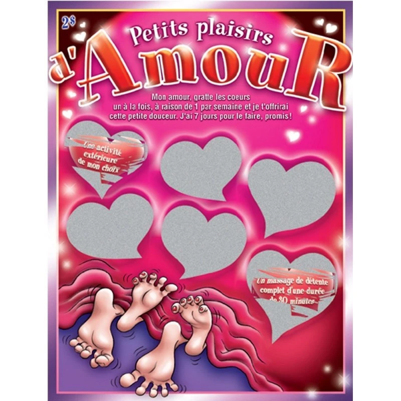 Ozze Carte à Gratter Petits Plaisirs D'Amour 1 Ozze Carte à Gratter Petits Plaisirs D'Amour