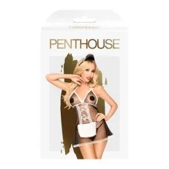 PENTHOUSE LINGERIE Costume 3 Pièces Soubrette Transparent Teaser Noir & Blanc -SexToys Soldes 2023 penthouse lingerie costume 3 pieces soubrette teaser 2