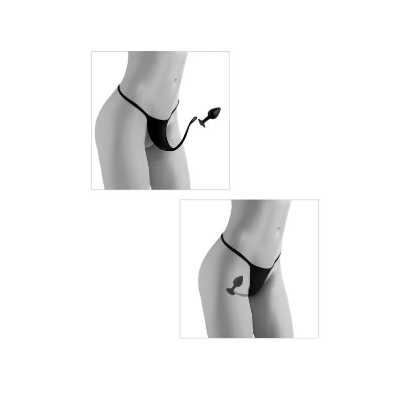 Pipedream Culotte & Plug Bijou Anal Diamond Noir Hookup Panties 3 Pipedream Culotte & Plug Bijou Anal Diamond Noir Hookup Panties – Image 3