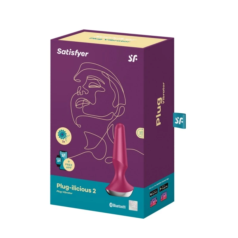 Satisfyer Plugs Satisfyer Plug-ilicious 2 Bordeaux Plug Anal Vibrant Connecté 4 Satisfyer Plugs Satisfyer Plug-ilicious 2 Bordeaux Plug Anal Vibrant Connecté – Image 4