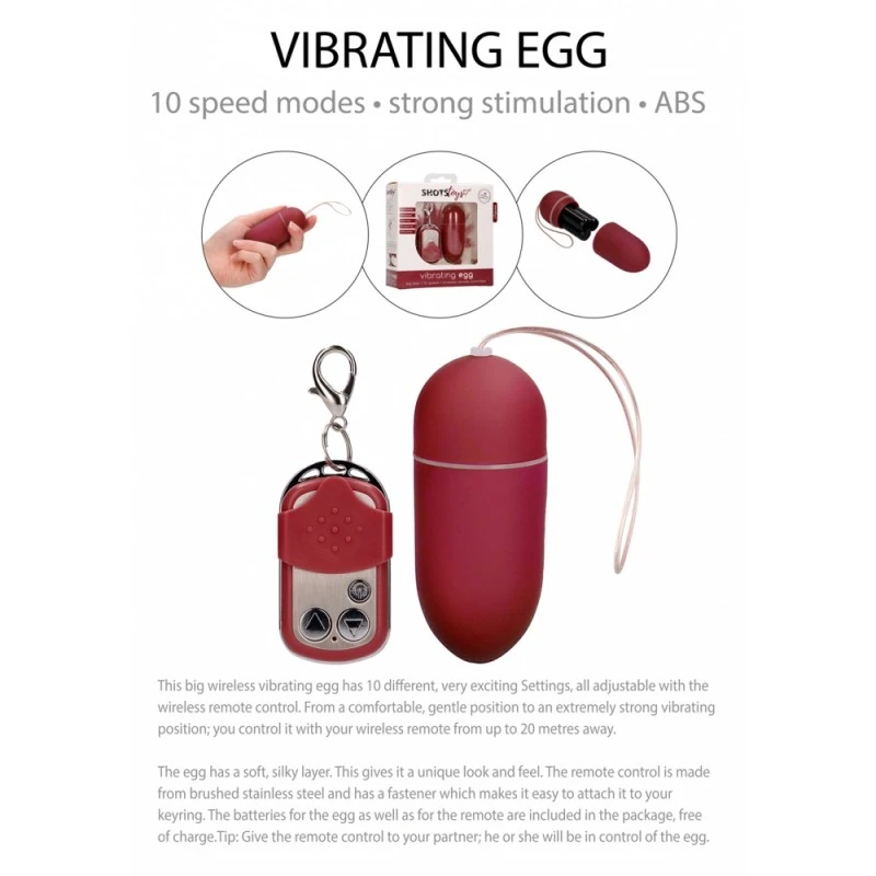 Shots Toys Oeuf Vibrant Télécommandé Vibrating Egg Large Rouge 6 Shots Toys Oeuf Vibrant Télécommandé Vibrating Egg Large Rouge – Image 6