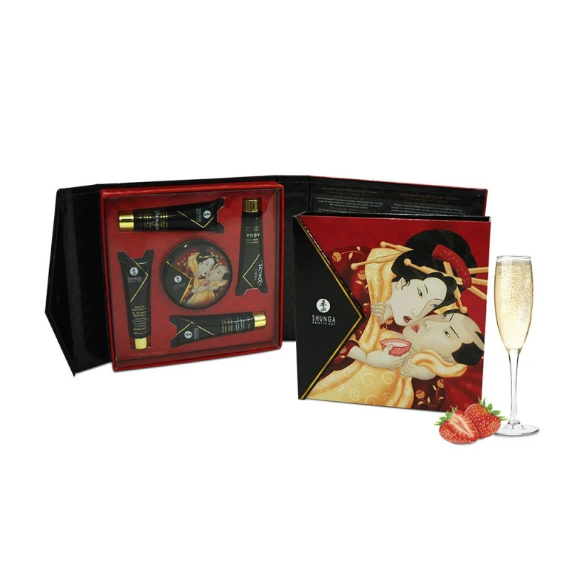 Shunga Kit Secrets De Geisha Vin Pétillant à La Fraise 2 Shunga Kit Secrets De Geisha Vin Pétillant à La Fraise – Image 2
