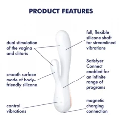 Mono Flex Blanc Satisfyer Vibromasseur Rabbit Connecté -SexToys Soldes 2023 vibromasseur rabbit satisfyer mono flex blanc 3